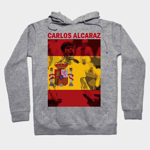 Alcaraz Engraved Spain Flag Hoodie by Chillashop Artstudio